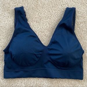 Dark Blue Lace Strapped Bralette